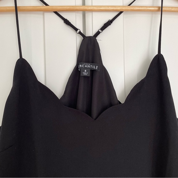 J. Crew Mercantile, Scalloped Cami Top, Black, Size 8 - Picture 5 of 11